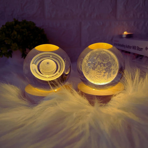 Beruhigende kosmische Lichter | Galaxie, Saturn, Mond