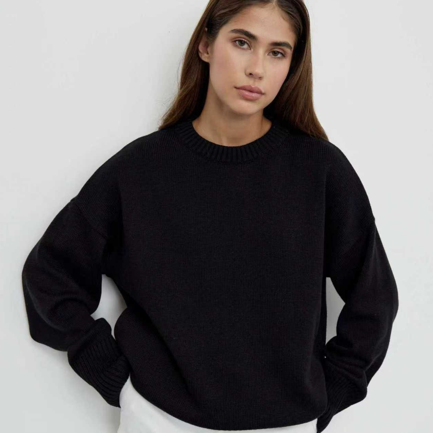 Przytulny sweter z dzianiny Lush