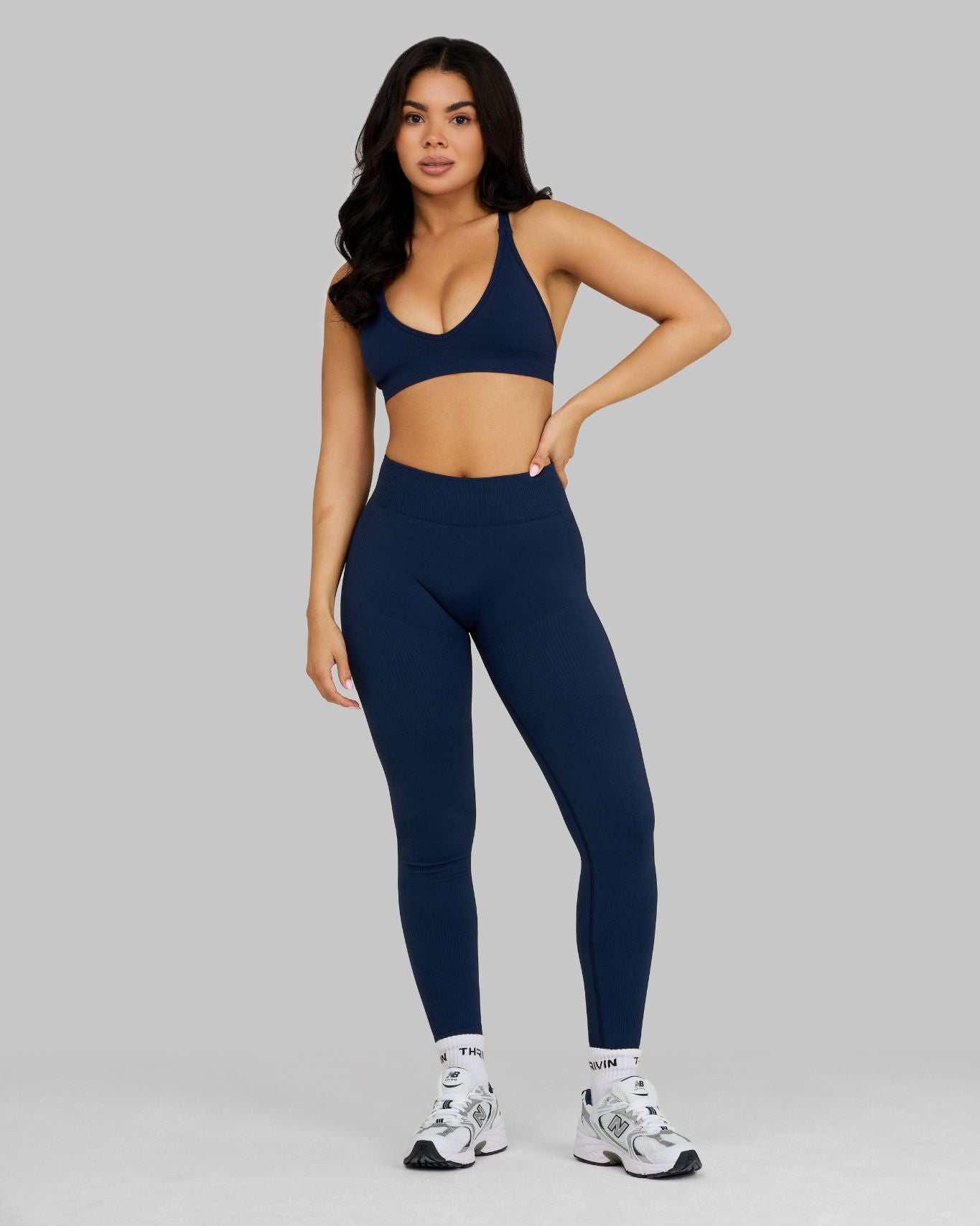 Gerippte Elevate Leggings | mit mittlerem Bund und formendem Schnitt