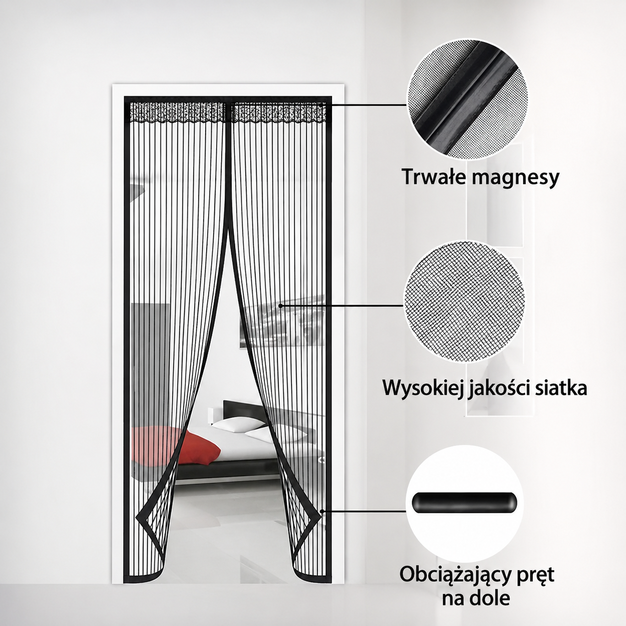 Lush EasyGuard | Magnetyczna moskitiera drzwiowa