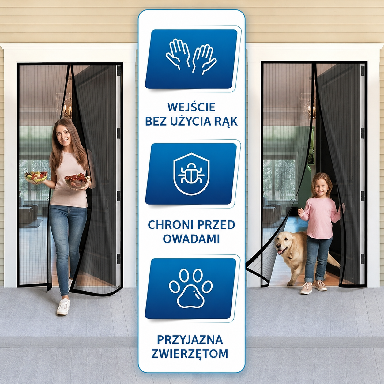 Lush EasyGuard | Magnetyczna moskitiera drzwiowa