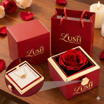 Ewige Rose mit Halsband
