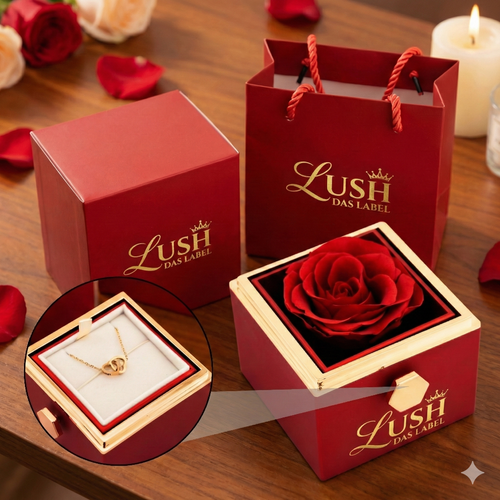 Ewige Rose mit Halsband