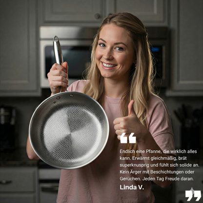 Titanium Hammered Pan Pro | Die einzige Antihaftpfanne, die Ihr Essen nicht vergiftet