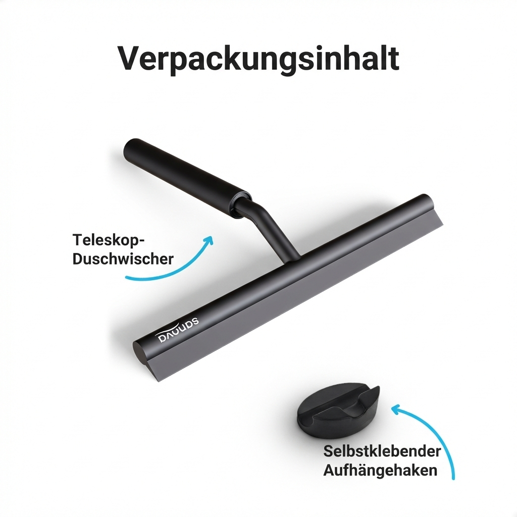 Ausziehbarer Duschabzieher