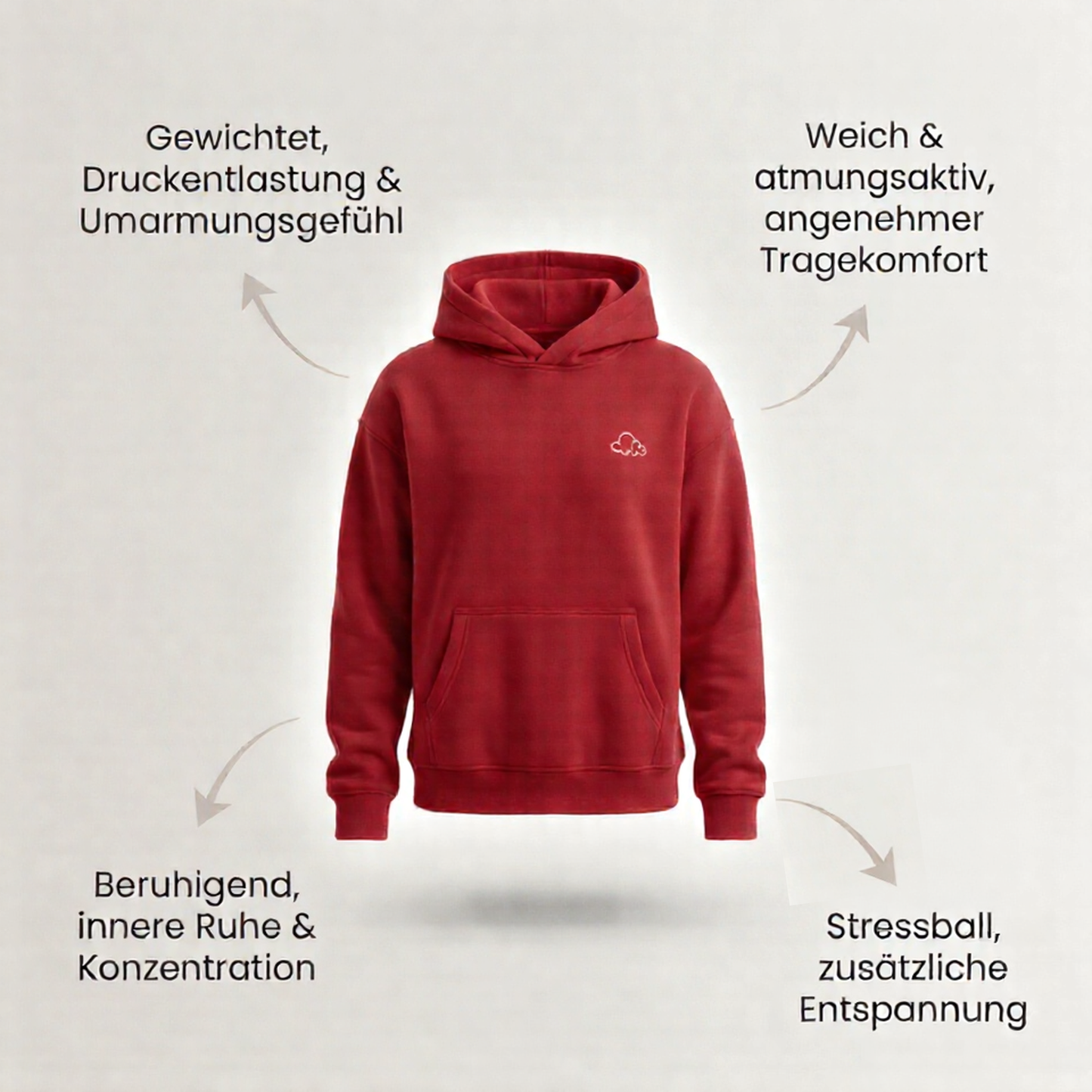 Hoodie mit Stressball Funktion