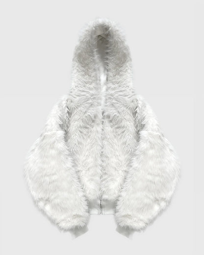 LUSH YETI FUR WENDBARE ZIP-HOODIE-JACKE