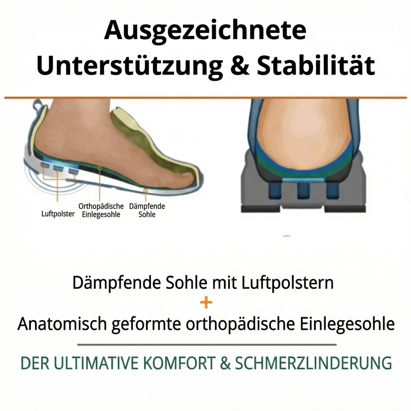 Bequeme, leichte orthopädische Schuhe für Herren
