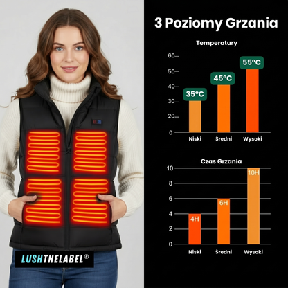 Podgrzewana kamizelka z 9 strefami grzewczymi
