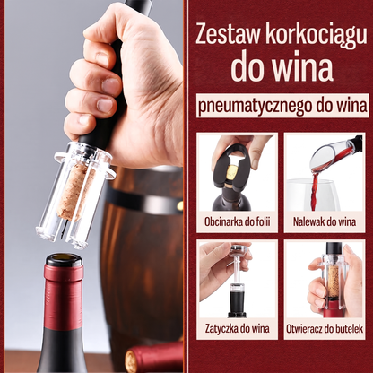 Lush | zestaw korkociągu i otwieracza do wina z pompką powietrzną