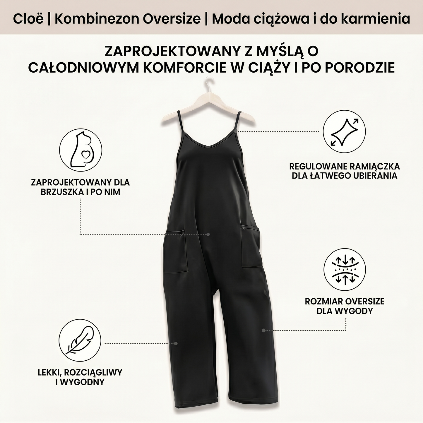 Cloë | Jumpsuit Oversize – Moda ciążowa i do karmienia