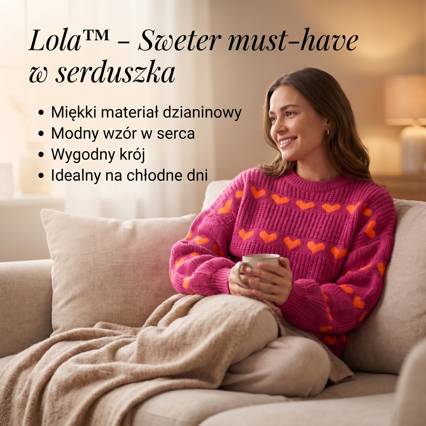 Lola™ – Sweter z serduszkiem typu