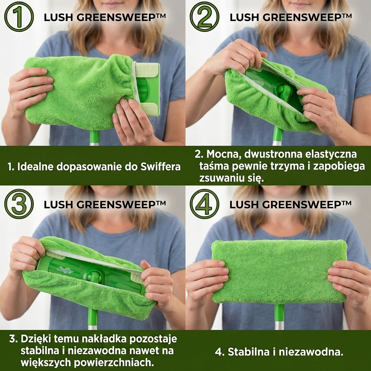 Lush GreenSweep™ – mop wielokrotnego użytku do Swiffera
