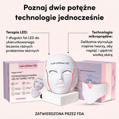Lush LiftGlow – Maska do twarzy LED i mikroprądowa