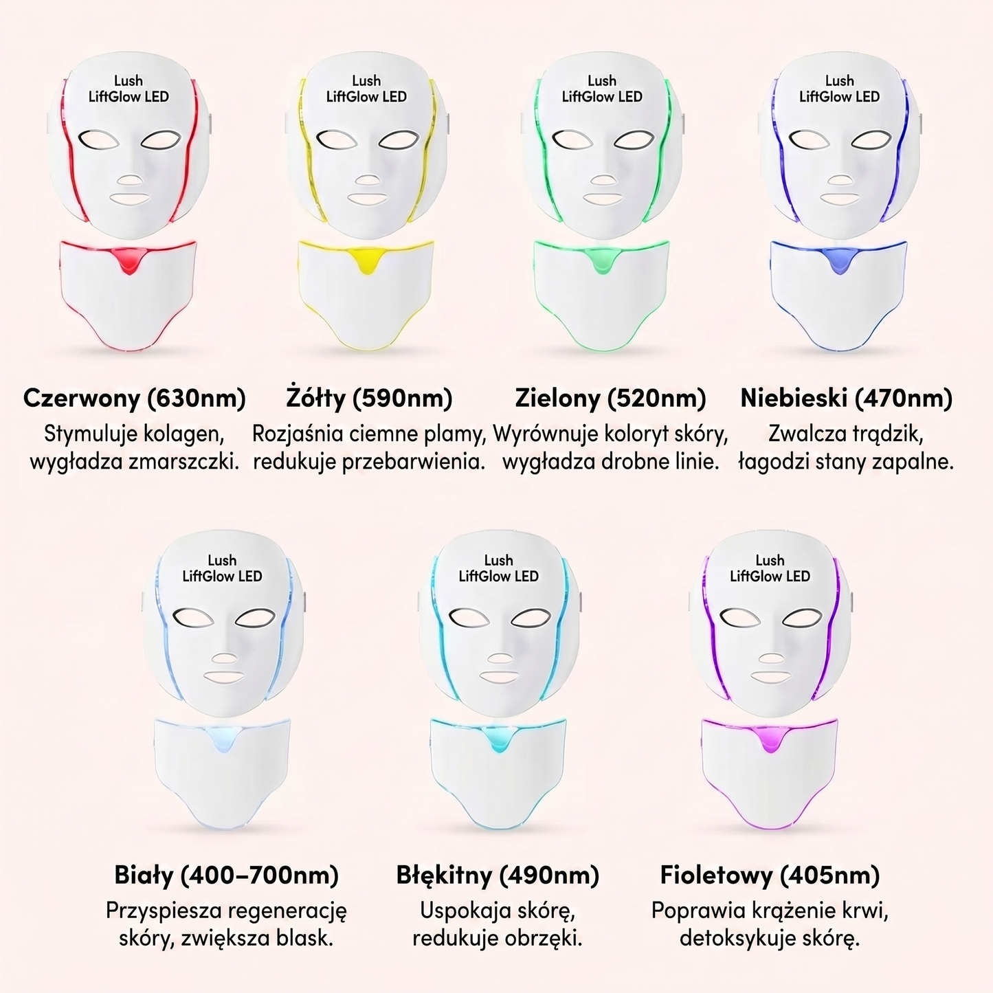 Lush LiftGlow – Maska do twarzy LED i mikroprądowa