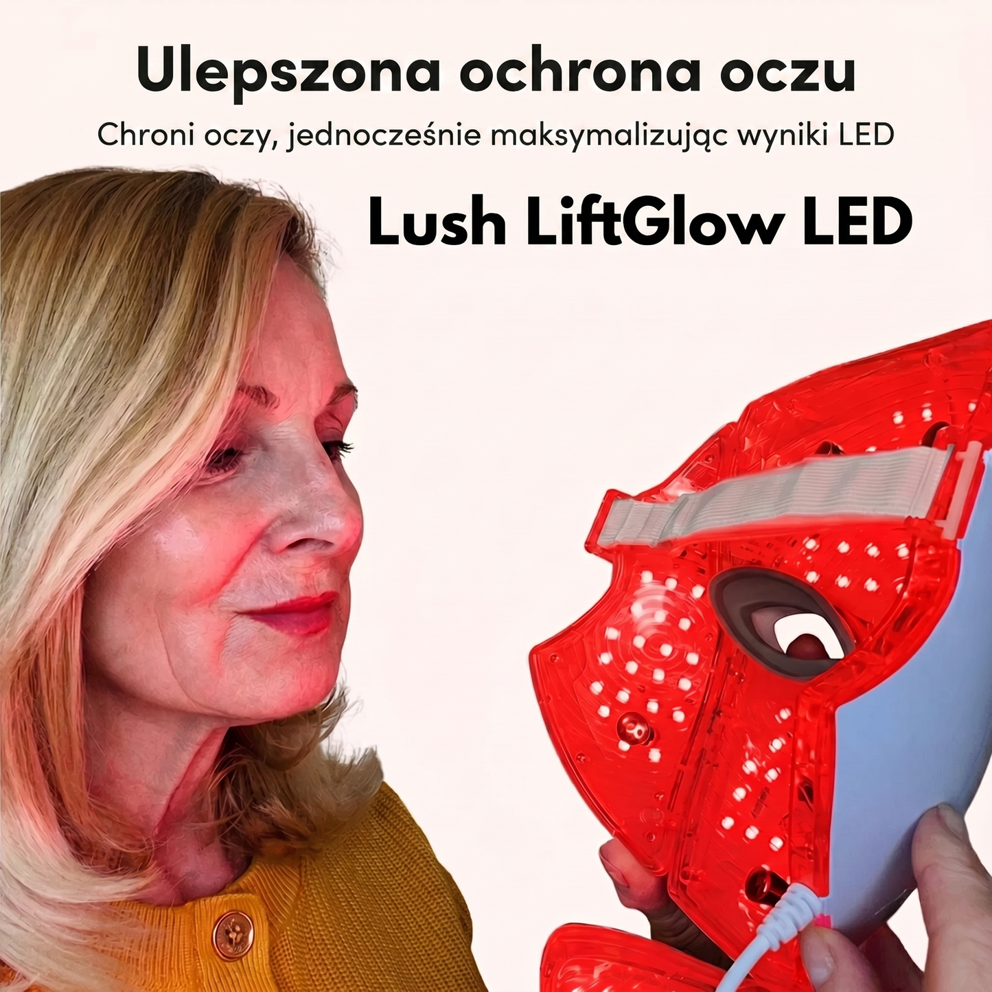 Lush LiftGlow – Maska do twarzy LED i mikroprądowa