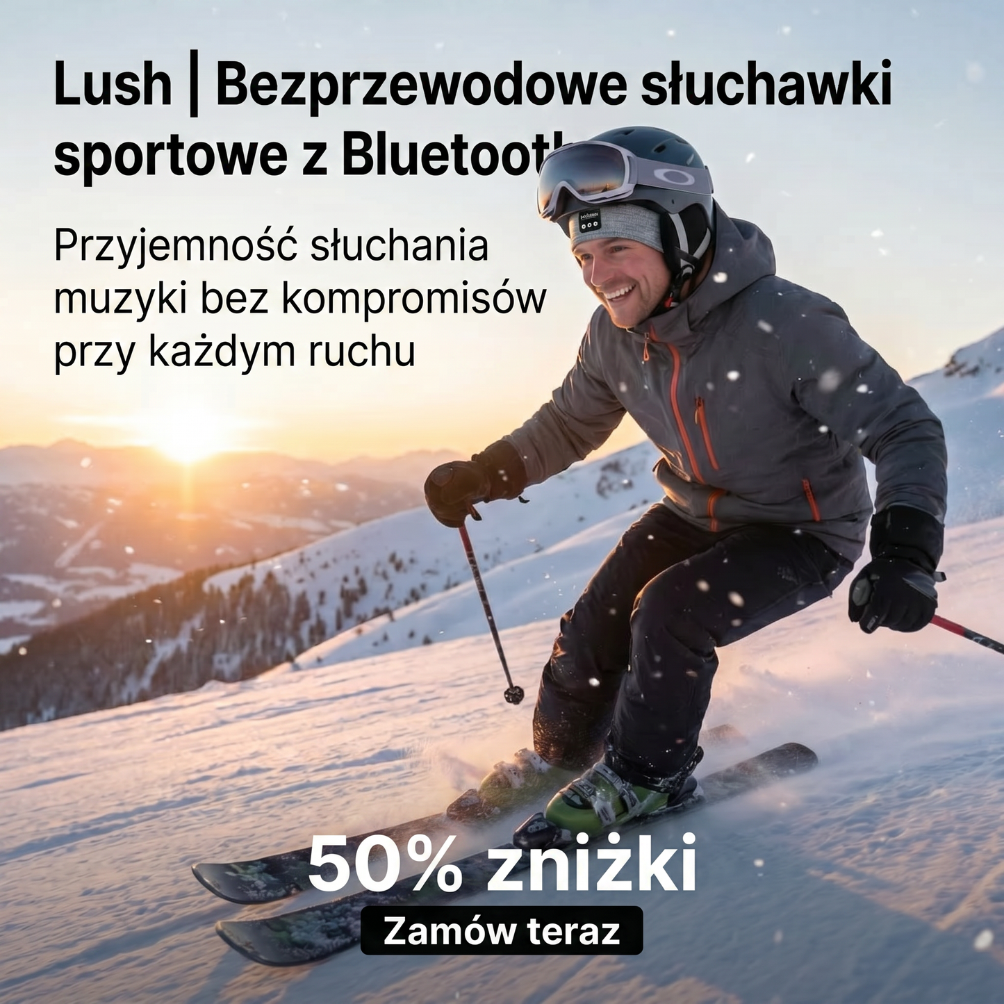 Lush | Bezprzewodowe słuchawki sportowe z Bluetooth