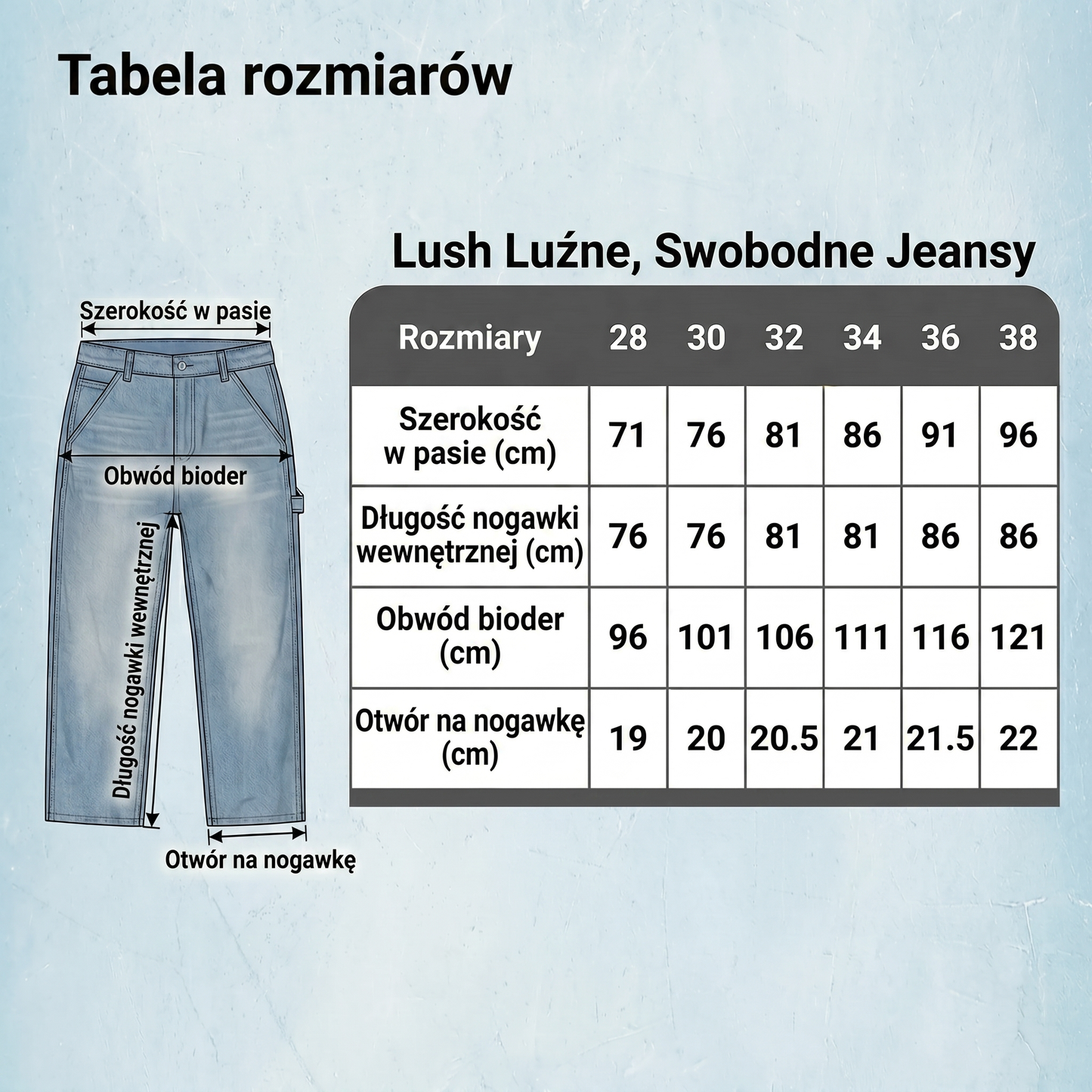 Lush Luźne, swobodne jeansy