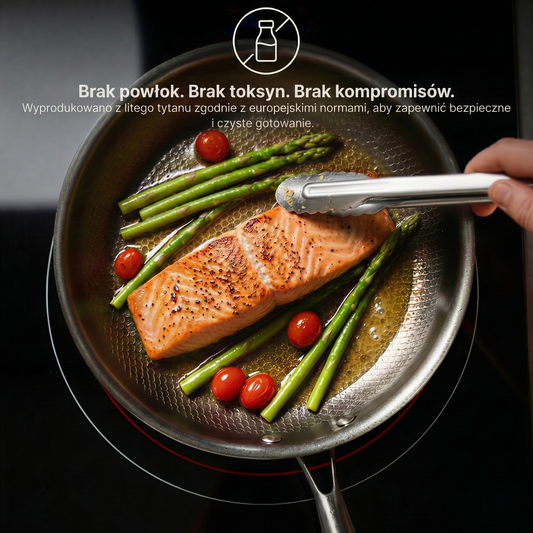 Titanium Hammered Pan Pro | Jedyna patelnia z powłoką nieprzywierającą, która nie zatruwa Twojego jedzenia