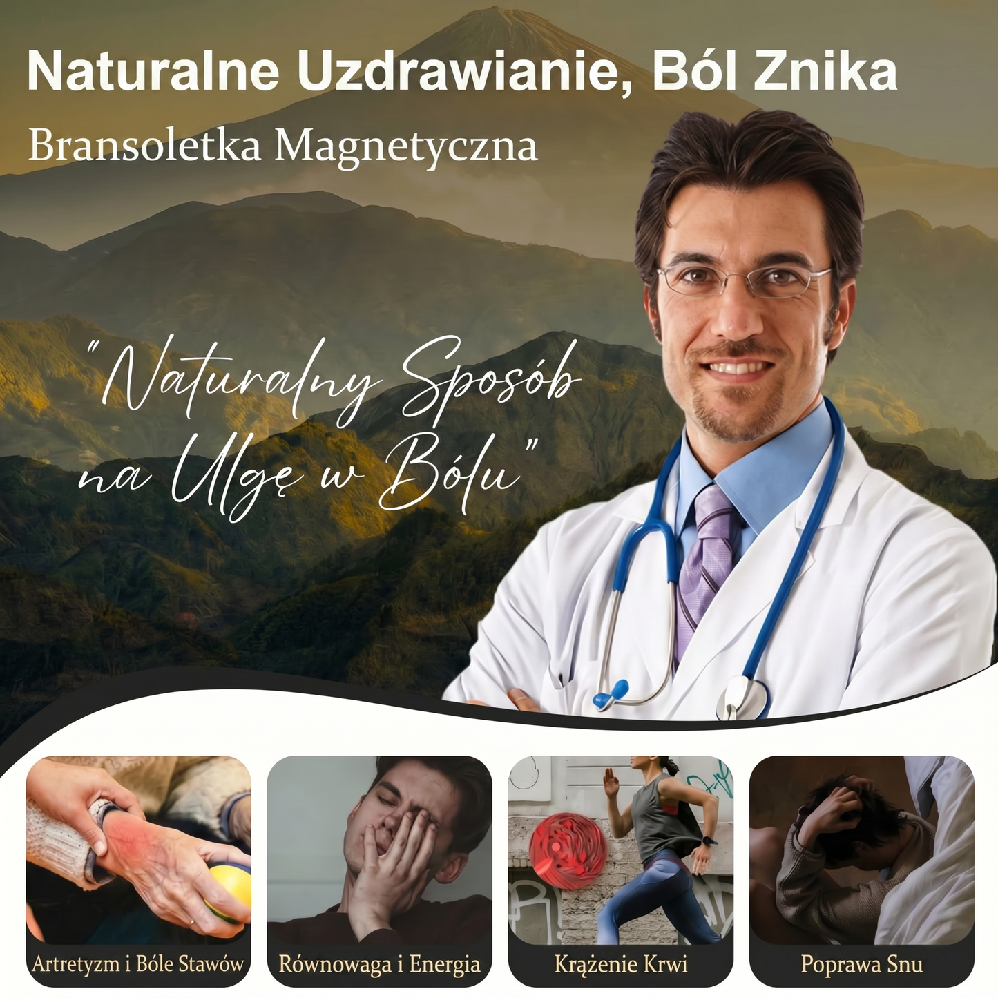 Bransoletka magnetyczna z czystej miedzi – łagodzi ból i wspomaga krążenie krwi