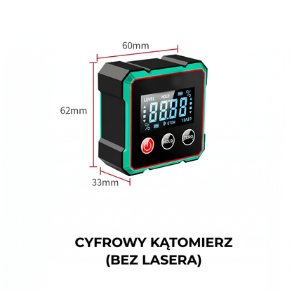 Magnetyczny cyfrowy kątomierz laserowy