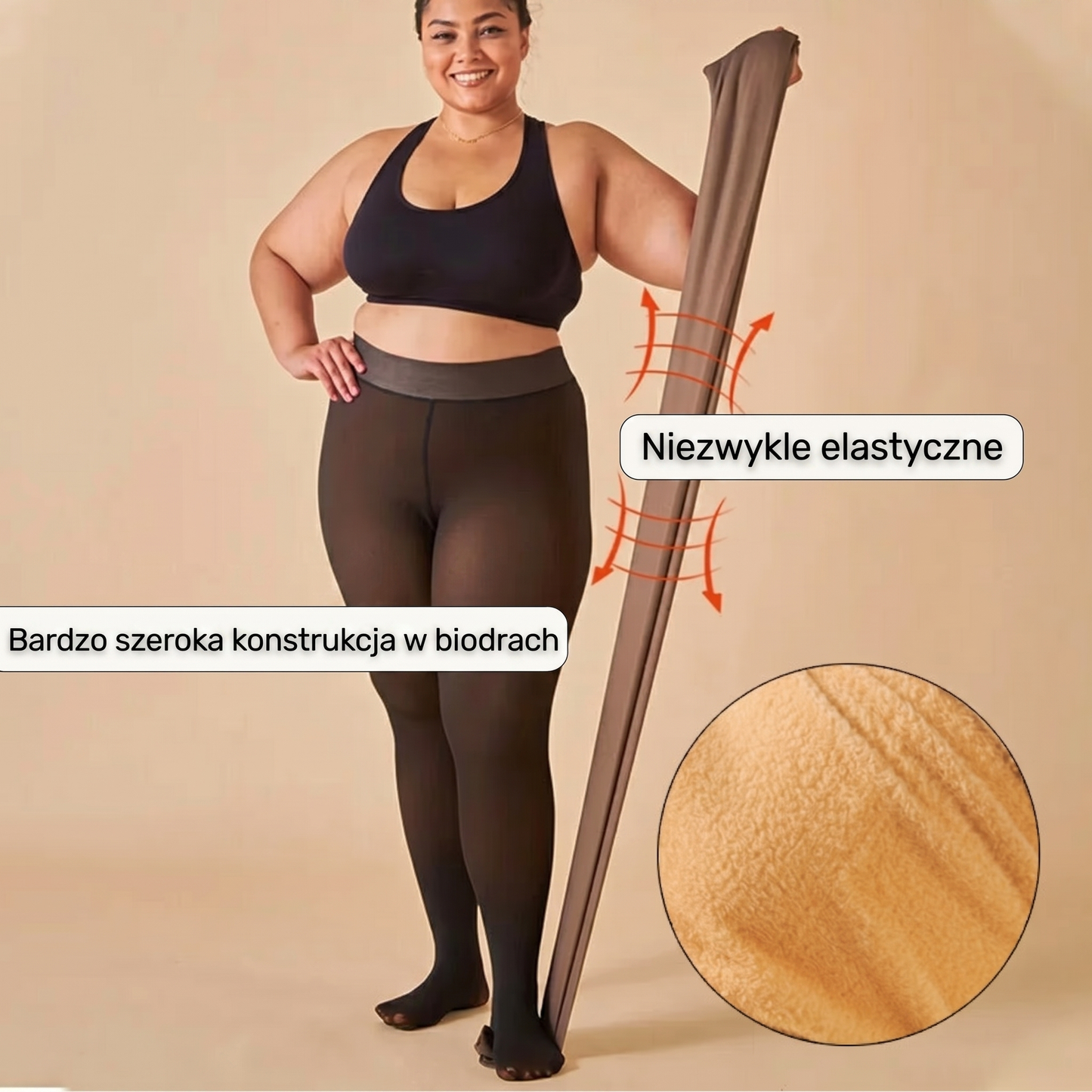 Rajstopy z polarem Premium Fleece™ | Ciepłe, eleganckie i niezwykle wygodne
