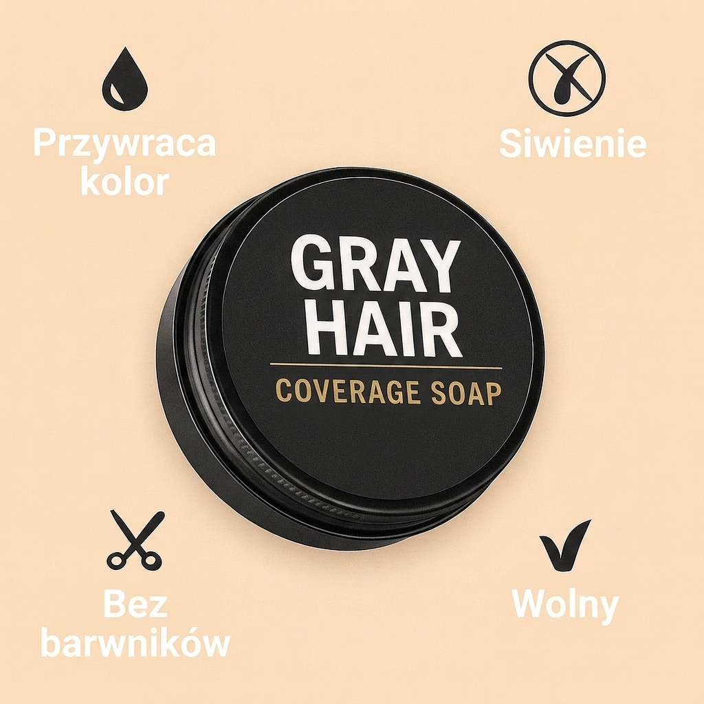 Grey Gone Shampoo Bar | Pożegnaj siwe włosy w kilka minut