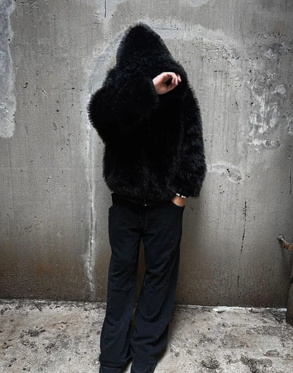 LUSH YETI FUR WENDBARE ZIP-HOODIE-JACKE